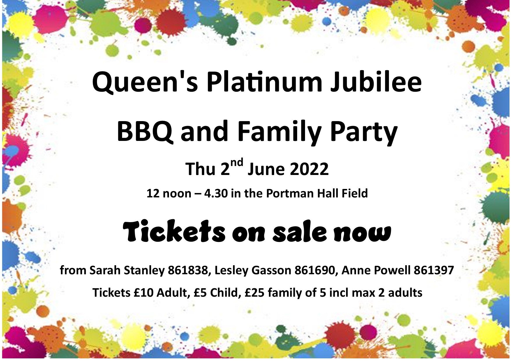 Queens Platinum Jubilee BBQ & Family Party