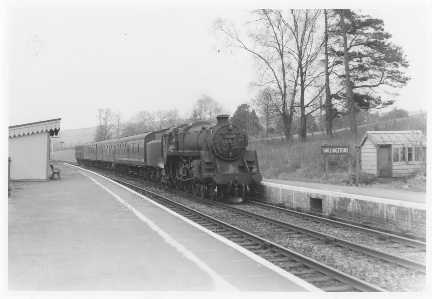 1960's: BR Engine 73047 arrives from Blandford